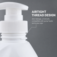 Bouteille vide en plastique HDPE de 500 ml pour lessive, avec pompe distributrice, pour savon liquide et shampoing, forme personnalisable, vente en gros