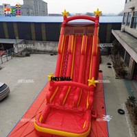 Château gonflable commercial en PVC pour enfants, grande taille, avec toboggan aquatique double piste et piscine – Vente chaude