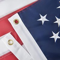 Drapeau américain 3x5 pieds, grand drapeau américain résistant au vent avec étoiles brodées, rayures cousues, œillets en laiton, durable pour l'extérieur
