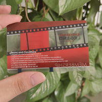 Carte de visite personnalisée en PVC, carte en plastique transparent givré, carte photo magnétique embossée Kpop Idol Popular Seasons Greetings