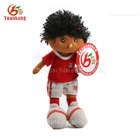 Peluche de Fille Noire Bébée Peluche Humaine Poupées de Chiffon Unisexe Mode Personnalisées Pas Chères en Gros, Peluche & Jouet en Peluche