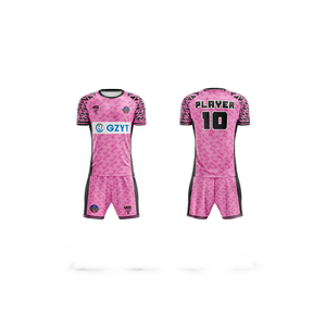 Tùy Chỉnh In Logo Thăng Hoa Màu Hồng Đội Thể Thao Đào Tạo Bộ Dụng Cụ Quần Short Áo Sơ Mi Đầy Đủ Bộ Đồng Phục Bóng Đá Jerseys Bóng Đá Mặc - Product Image 3