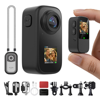 Caméra miniature pour vlog avec clip magnétique, port mains libres, grand angle 120 degrés, fixation pour casque, pour vlog moto