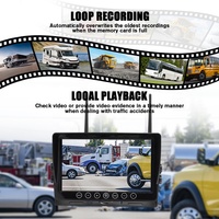 Sistema de Cámara de Visión Trasera Inalámbrica 360° para RV, Espejo Retrovisor para Auto, Monitor para Bebé, Grabadora de Video para Camión