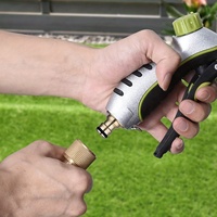 Raccord de tuyau à déconnexion rapide en laiton de 1/2 pouce sans outil, connecteur d'eau universel anti-fuite pour l'arrosage extérieur