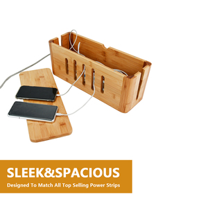 กล่องจัดระเบียบสายไม้ไผ่สำหรับ2025กล่องจัดการสายเคเบิ้ลกล่องใส่สายไฟสำหรับโฮมออฟฟิศ - Product Image 2