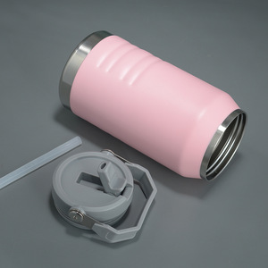 Bicchiere con coperchio a Flip-paglierino grande capacità 1200ml 1600ml acciaio inox 50oz acciaio inox con manico Taza <span class=keywords><strong>Acero</strong></span> 50oz - Product Image 5