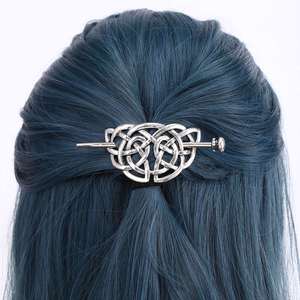 Épingle à cheveux vintage simple avec nœud celtique, accessoire pour cheveux pour femmes, style viking norvégien, bijoux de fête, épingle à cheveux avec nœud celtique pour femmes - Product Image 1