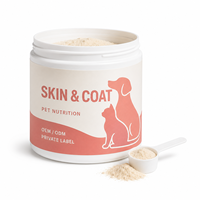 Complément nutritionnel en poudre pour la peau et le pelage des animaux de compagnie OEM ODM Marque privée Complément alimentaire pour chiens et chats