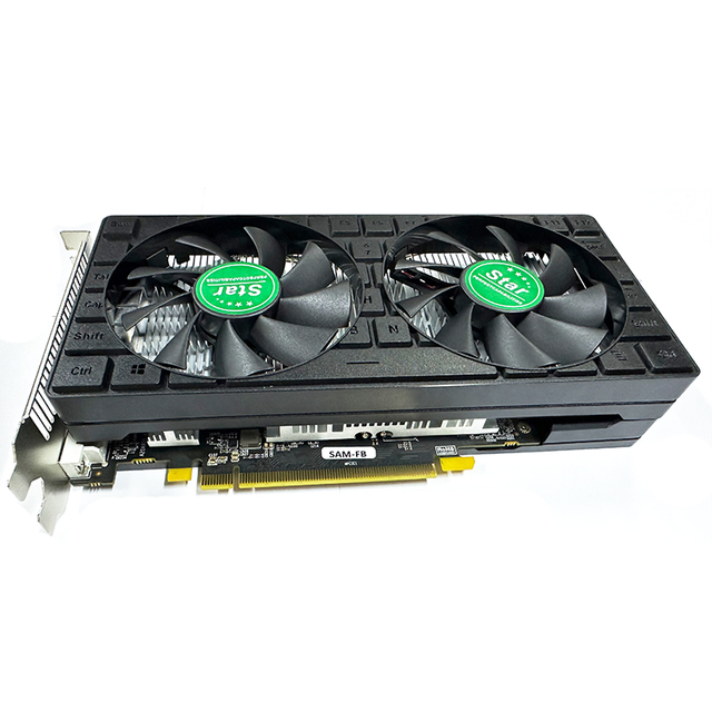 RX580 8G GDDR5 PCI Express 3.0 X16 GPU 2048sp DVI Port Gaming Video Card Workstation Desktop Fan