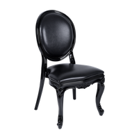 Chaise Louis en résine à dossier ovale, blanche et dorée, disponible en plusieurs couleurs, idéale pour les événements - Offre Spéciale