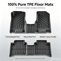 Tapis de sol de voiture Kction 3D en TPE à couverture intégrale, sur mesure, toutes saisons, imperméables, LHD pour Chevrolet S-10 2024-2026