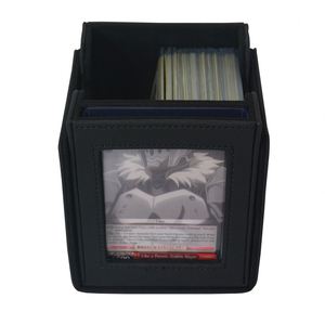 Boîte de rangement moderne en cuir pour cartes Commander, brevetée, multifonctionnelle, pour cartes à collectionner, capacité 180+ cartes à double pochette - Product Image 4
