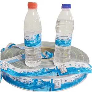 OPP/ BOPP etiketleri etrafında sarın rulo Opp rulo-fed etiketleri için alkolsüz içecekler ve su şişe etiketleri