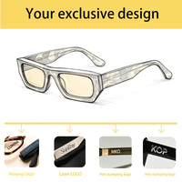 Lunettes de soleil rectangulaires tendance 2026 pour hommes et femmes, monture complète en acétate, protection UV400, luxe et mode, personnalisables avec logo, pour la pêche