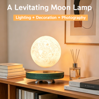 Lámpara Lunar Levitante Magnética con Control Táctil, Luz Nocturna Saturno Antigravedad, LED Blanco Cálido, para el Hogar, Regalo de Cumpleaños, Fabricada por HCNT