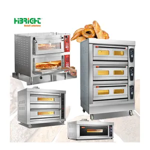 Various Types Gas Electric Control Stainless Steel Commercial Bakery Deck Oven