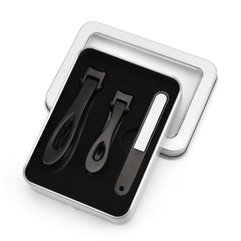 Set nero da 3 pezzi con lima