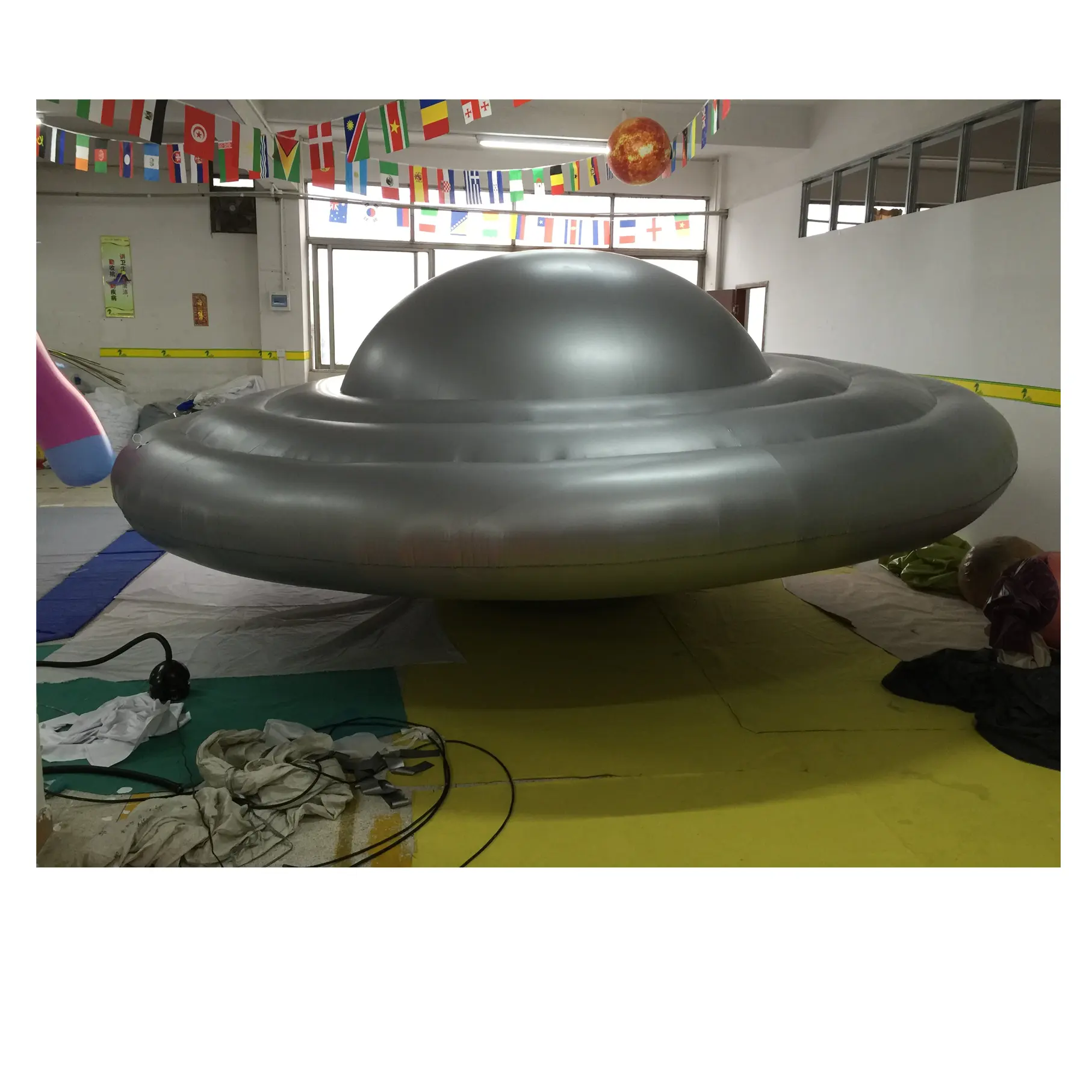 6 M opblaasbare UFO ballon, opblaasbare vliegende schotel, opblaasbare helium UFO ballon voor koop