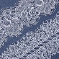 Dentelle en nylon blanc personnalisable, tricotée chaîne, brodée, accessoire pour lingerie et robes, garniture en dentelle à double cils