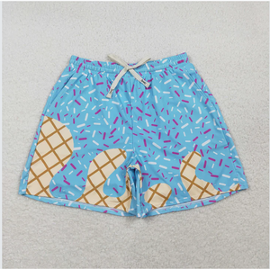 Boutique S0578 Short de bain pour homme adulte motif gouttes de crème glacée bleues - Product Image 2