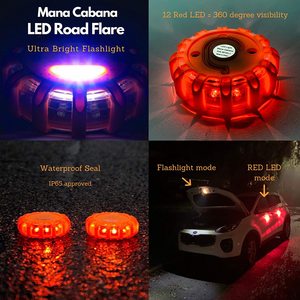 Led Road Pháo Sáng khẩn cấp ánh sáng bên đường an toàn đĩ<span class=keywords><strong>a</strong></span> Flare cho xe sự cố Kit với từ không thấm nước nhấp nháy - Product Image 5
