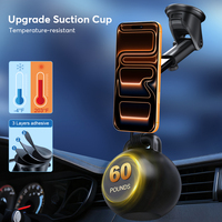 Support de téléphone portable magnétique rotatif à 360 degrés pour tableau de bord, fixation par ventouse puissante pour pare-brise, support de téléphone de voiture