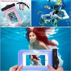 Universal Waterproof PVC Mobile Phone Cases Clear Pouch Waterproof Bag Touchscreen Mobile Water Proof Crossbody Bag