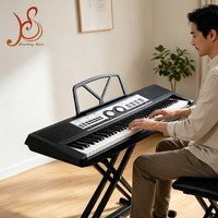 Teclado Electrónico HUASHENG de 61 Teclas, 16 Timbres, 10 Ritmos, Piano de Enseñanza para Principiantes en Música