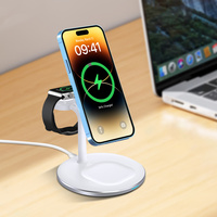 Meilleures ventes : Chargeur sans fil 3-en-1 à charge rapide pour téléphone portable, support de téléphone, montre et écouteurs – Accessoire multifonctionnel de charge rapide