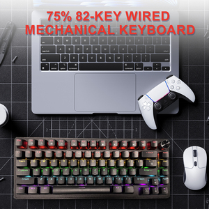 Tùy Chỉnh Lại Có Dây 82 Phím Máy Tính Chơi Game Bàn Phím Cơ Khí Với Ánh Sáng - Product Image 2