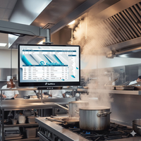 Sistema de Pantalla Táctil para Cocina de 15.6 Pulgadas, KDS, Sistema POS para Restaurantes, Pantalla de Gestión de Pedidos, Android Windows