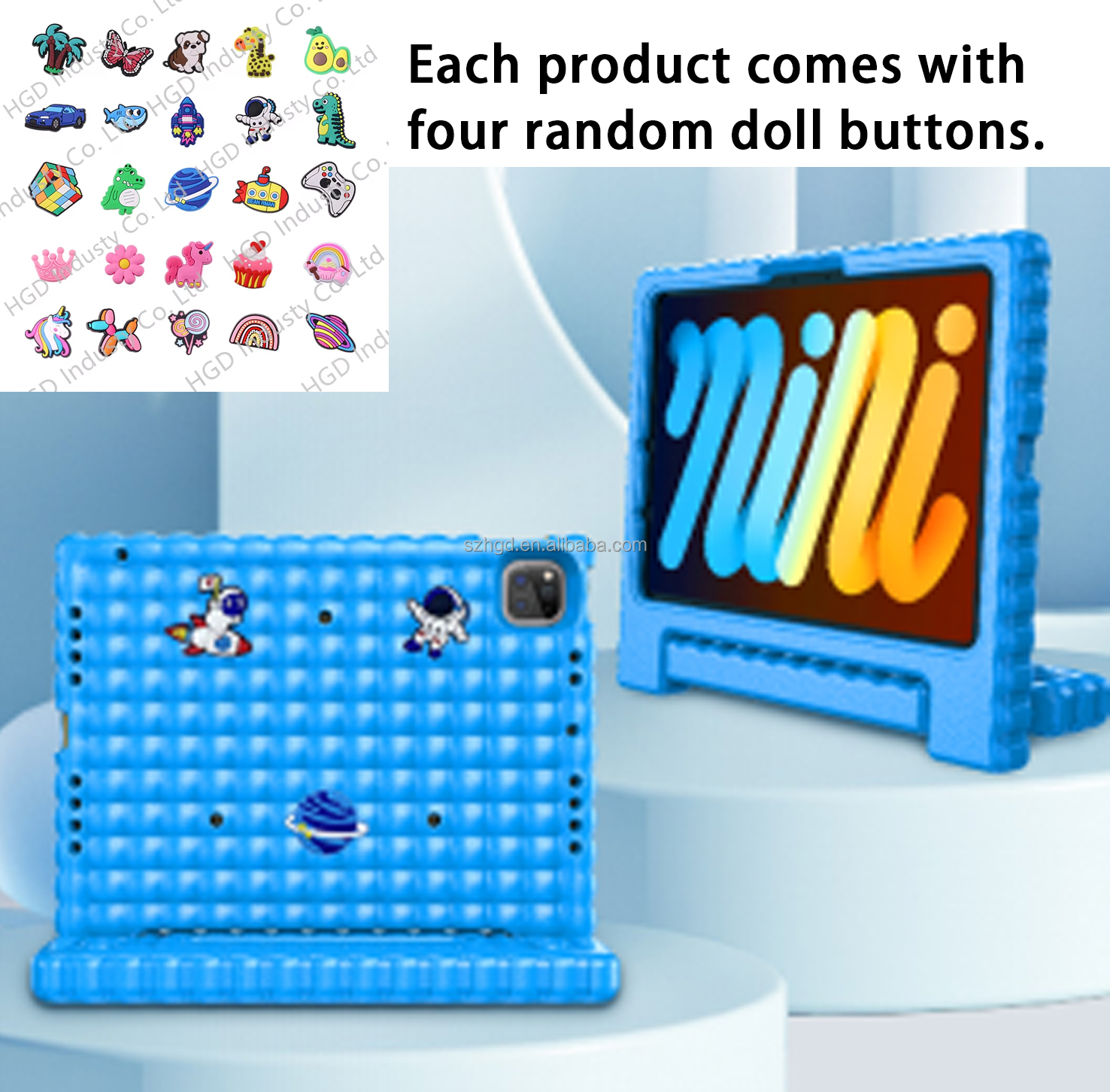 Azul (A1133-2401-04 caso Eva incluye 4 botones)