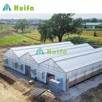 Serre commerciale en polycarbonate HUIFA avec système de privation de lumière Pc Sheet 100% Darkness Blackout Invernaderos Greenhouse