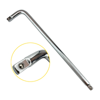Barre d'extension de douille en forme de L, 1/2, 15 pouces, en acier à haute teneur en carbone, pour clé à douille, réparation automobile, outil à main, outils de quincaillerie