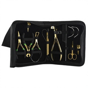 Juego de Herramientas Profesionales para Extensiones de Cabello con Micro Anillas, que Incluye Alicates de Apertura y Cierre, Cortador de Adhesivos, Anillas para Cabello y Gancho de Extracción - Product Image 1
