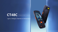 Escáner de Código de Barras 1D/2D Portátil CT48C, PDA Industrial Resistente con Android 12, NFC, Pantalla Táctil de 4 Pulgadas, Clasificación IP67, Batería de 5000 mAh, 4G+64GB