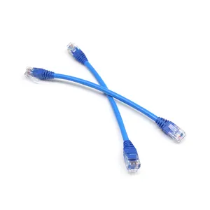 WS173 Factory Price 150mm RJ12 6P6C Male to Male Blue PVC Jacket Computer Cable Cat5 Cat6 Internet Cable
