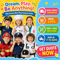 Ensemble de costumes de pompier pour enfants, casque, veste, jouet, extincteur, jeu de rôle, déguisement pour garçons et filles
