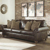 Modernes Retro-Stil Ledersofa Wohnzimmer-Sofas Hochwertige 1-2-3-Sitzer Ecksofa Wohnzimmermöbel für Villen
