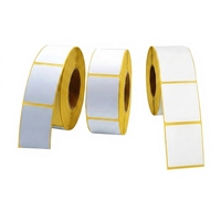 ECO 55X25x1000 Hojas de Película Adhesiva de Transferencia Térmica para Etiquetas, Fondo Amarillo, Fondo Blanco, Fondo Azul