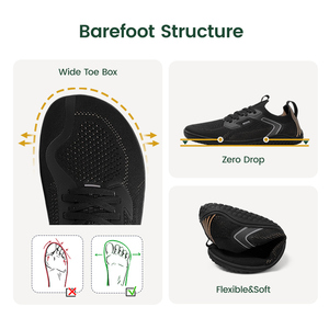 Logotipo personalizado Flexible Soft Wide Fit <span class=keywords><strong>0</strong></span> <span class=keywords><strong>Drop</strong></span> Sole Hombres Mujeres Minimalista Descalzo Cross Trainer Shoes Grounding Earthing Shoes - Product Image 4