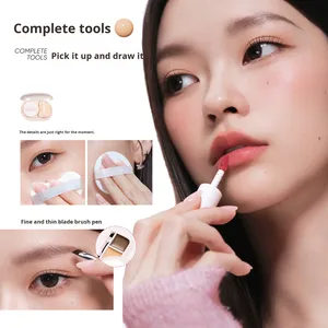 Palette de poudre compacte portable Judydoll Blossom, fini mat, correcteur, blush crème pour débutantes, tout en un kit de maquillage - Product Image 2