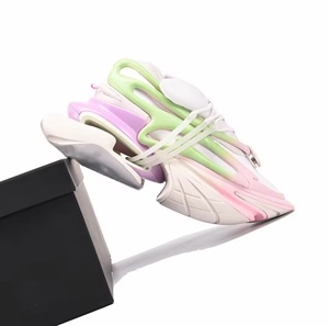 Zapatillas deportivas de plataforma para hombre, diseño retro con cordones, transpirables, serie arcoíris, con amortiguación. - Product Image 6