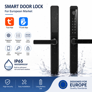 กุญแจล็อคประตูอัจฉริยะ SINON Slim Smart Door Lock Tuya TTLock แบบสแกนลายนิ้วมือ พร้อมชุดล็อคแบบฝัง 2585 2885 3585 4585 สำหรับประตูยุโรป - Product Image 2