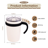 Tasse à café en acier inoxydable à double paroi isolée sous vide sans BPA Everich avec couvercle à poussoir et design à large ouverture
