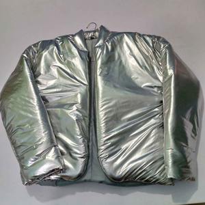 Veste d'été à bulles sans plumes 3M Thinsulate coton rempli chaud coupe-vent brillant extérieur personnalisable avant Logo OEM - Product Image 1