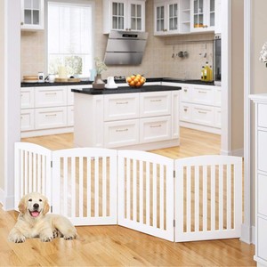 Barrera Plegable de Madera para Mascotas, Valla de Seguridad para Mascotas Pequeñas y Medianas - Product Image 3
