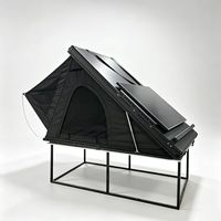 Tente de toit de voiture pliable en alliage d'aluminium à coque souple pour 1 à 3 personnes, imperméable, pour camion, voyage en voiture, tente de toit de voiture