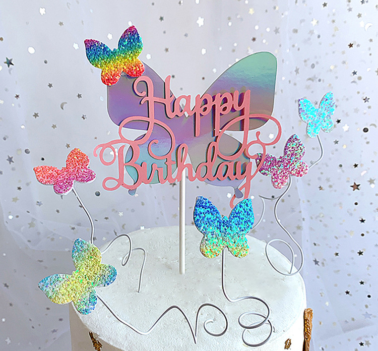 30 Pezzi Farfalle Cake Topper 3D – Rosa Chiaro, 4 Dimensioni, Con Stecchini, Per Torte, Cupcake, Feste